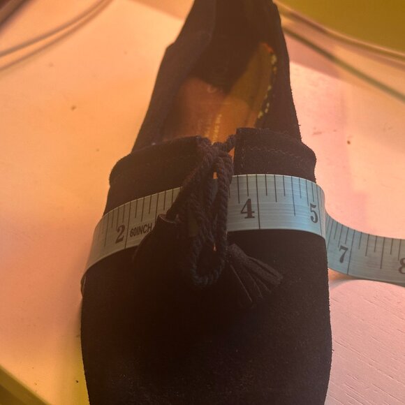 Toms Kelli Black Suede Tassel Flats - Picture 14 of 14